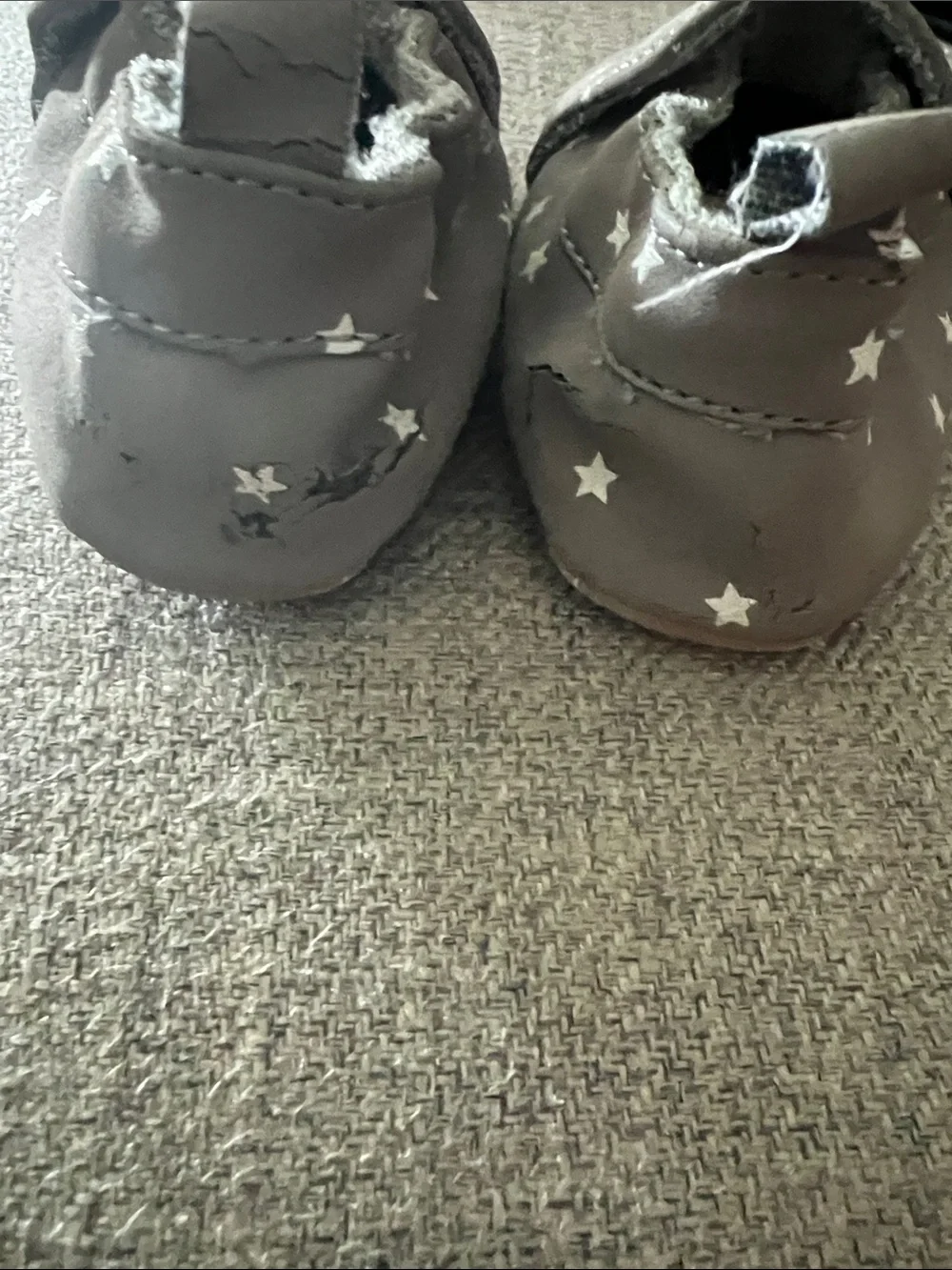 Baby Star Slip-On Soft Sole Shoes - Gray